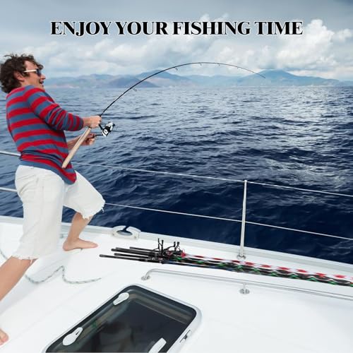 10 Pcs Fishing Rod Sleeves Socks with Lanyard, Fishing Pole Sleeves Rod Cover for Fly/Casting/Sea Fishing Rods