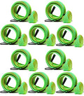 Fishing Rod Sock Mesh Sleeve Rod Cover Braided Mesh Rod Protector Pole Gloves Fishing Tools for Fly, Casting, Sea Fishing Rod - color: Green Gold Color Set (10pc)
