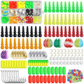 Fishing Lure Making Supplies Kit 210pcs DIY Spinner Making Kit Colorado Blades Hooks Rig Foam Floats Clevis Stack Beads for Walleye Rigs Trolling Rigs Crawler Harness Trout Bass Salmon