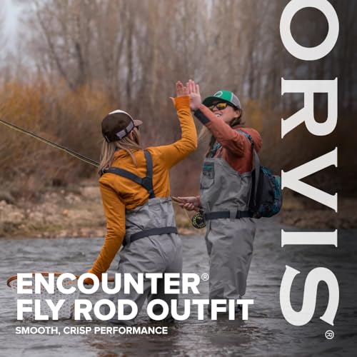 Orvis Encounter Fly Rod Outfit - 4Pc Fishing Rod and Reel Combo with Smooth Performance, Complete with Reel, Line, Backing, & Leader for Young Anglers - size: 5-Weight, 8'6"