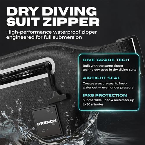 Drench 2-Pack 100% Waterproof Fanny Pack – IPX8 Submersible Dry Bag Waist Pouch & Waterproof Phone Case for Swimming, Boating, Kayaking, SUP & Snorkeling – Underwater Floating Belt Bag Set, Black - color: Black 2 Pack