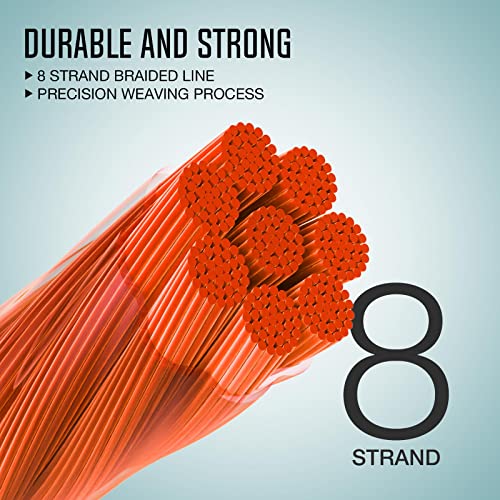 Piscifun Fly Line Backing, Braided Fly Backing Line - color: Orange, size: 30lb/100yd