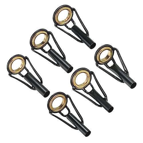 PATIKIL Fishing Rod Tip Repair Kit Stainless Steel Pole Ring Guide Replacement for Saltwater Freshwater Fishing - color: Golden, size: 3.0-4.0mm