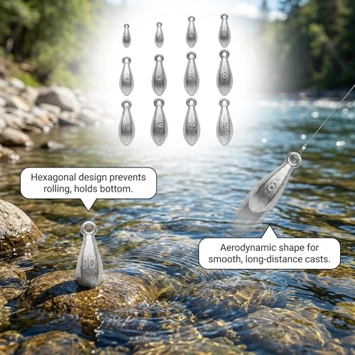 Bank Sinkers Fishing Weights, No-Roll Hexagonal, Surf & Catfish Saltwater - style: 14 Ounce-2pcs