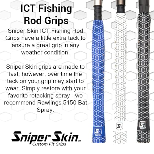 SNIPER SKIN Fishing Rod Grip - Fishing Gear Accessories - Waterproof & Adjustable - Easy to Install, Strong Replacement Grip - Size 16'' - color: Cork