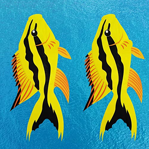Fish Windsock | Heavy Duty Outdoor Wind Sock for Gardens, Patios, and Decks - color: yellow