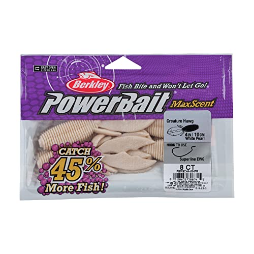 Berkley PowerBait MaxScent Creature Hawg - color: White Pearl
