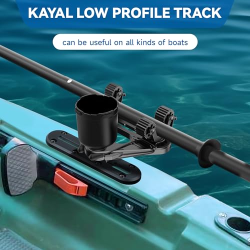 Hohean Kayak Track, Kayak Low Profile Track for Fishing Rod Holder, Kayak Track Accessories for Cup Holder, Kayak Accessories Mount Track, Kayak Rail Track for Paddle Holders - size: 7 Inch