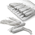 20Pcs Tube Baits Soft Plastic Worms Bass Fishing Lures for Tube Jig Heads Hook Freshwater Saltwater, 3.5 Inch - color: 20 PCS-Pearl Silver Flake