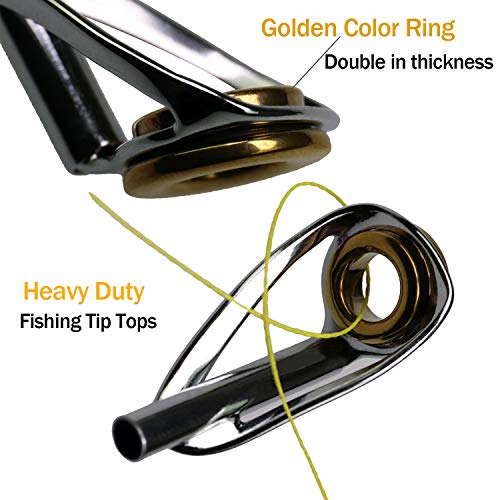 THKFISH Saltwater Rod Tip Repair Kit Heavy Duty Rod Repair Kit Stainless Steel Ceramics Fishing Rod Replacement Tips 30pcs/40pcs - color: 30PCS
