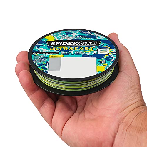 SpiderWire UltraCast Braided Fishing Line with Berkley Vanish Dual Fishing Spool - color: Aqua Camo/Clear