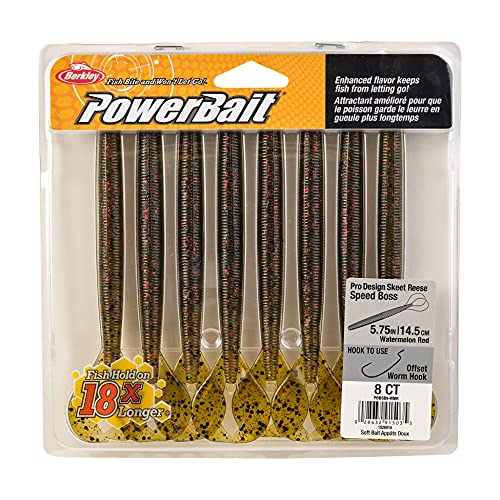 Berkley PowerBait Speed Boss Fishing Soft Bait - color: Watermelon Red, size: 5 3/4"