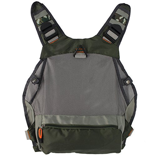 Kylebooker Fly Fishing Vest Pack Adjustable for Men and Women - color: Army Green