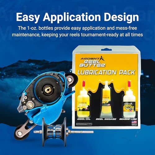 Ardent Freshwater Fishing Reel Care Pack, Long Lasting Protection, Prevent Corrosion, Smooth Casting, Made in The USA - size: Reel Butter Lubrication 3 Pack