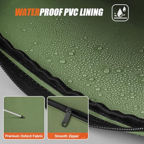 12 10" Small Tool Pouch 2 Pack, Zipper Tool Bag 2 Compartments, Utility Hand Bag with D-Ring, Toolbox Organization, Screwdriver Dril Storage Tool Box, Mechanic Men Dad Gifts, Orange/Green - color: Wedge-Orange/Green 2Pack, size: 12"x7"&10" x 6"