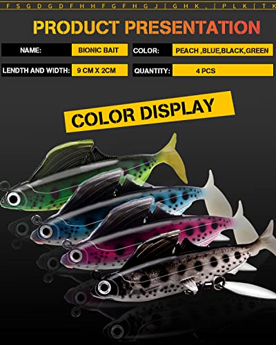 5 Arms Alabama Rig Fishing Lure, Umbrella Rig with Spinner for Striper, A-Rig for Boat Trolling Frashwater/Saltwater, with Soft Swimbait and Hooks for Bass Crappie Walleye Pickerel Trout Perch - color: prasinous, size: Small