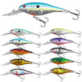 Hard Fishing Lures Bait Minnow Lures Bass CrankBait Jerkbait Set Life-Like Swimbait Deep Diving Sinking Lures with Treble Hook for Bass Trout Walleye Redfish - style: Type C-10pcs