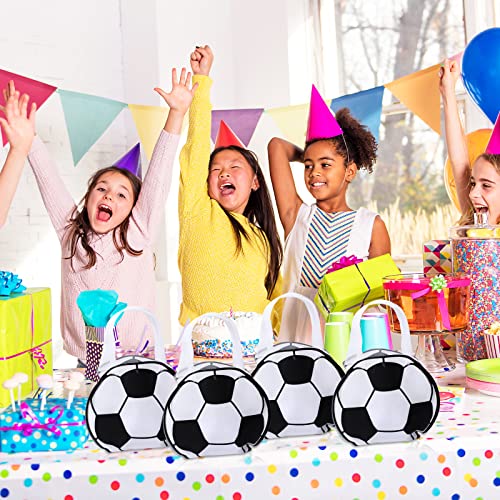 Shihanee 24 Pcs Soccer Party Favor Bags Ball Themed Party Goody Candy Bags Sport Game Treat Handbags Soccer Non Woven Gift Handbags for Sport Theme Supplies - style: Soccer