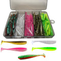100pcs Paddle Tail Swimbaits Lures, Crappie Jig Fishing Lures Kit,Bass Fishing Bait for Freshwater and Saltwater with Box