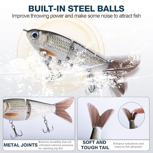 Goture Fishing Lures Kit, 18PCS Hard/Soft Bait Set with Glide Bait,Crankbaits,Minnows,Pencil Lure,Popper,Plopper,VIB,Spinnerbaits,Frog Lure,Shrimp Lures for Freshwater Saltwater Bass Trout Fishing