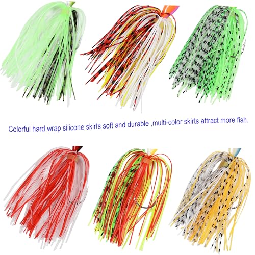 Spinnerbait Bass Fishing Lures Kit Spinner Baits Bass Fishing Lure Hard Metal Lure Topwater Buzzbait Swimbait for Trout Salmon Pike Bass Saltwater Freshwater Fishing