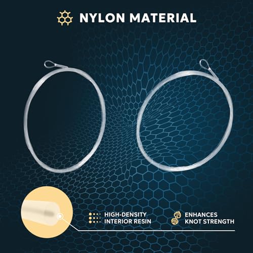 SF Pre-Tied Loop Fly Fishing Tapered Leader Nylon Clear Trout Freshwater Saltwater Bonefish Permit Bass Salmon Steelhead 7.5FT 9FT 10FT 12FT 15FT 0X 1X 2X 3X 4X 5X 6X 7X - size: 7.5FT-5X, style: Freshwater Weled Loop 6-pack