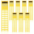 Meooeck 8 Pieces Fish Hook Holder Snelled Fishing Leader Holder 10.6 x 2.36 x 0.67 Inch Line Organizer for Storing Line Rigs - color: Yellow