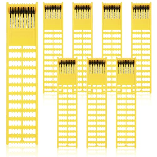 Meooeck 8 Pieces Fish Hook Holder Snelled Fishing Leader Holder 10.6 x 2.36 x 0.67 Inch Line Organizer for Storing Line Rigs - color: Yellow