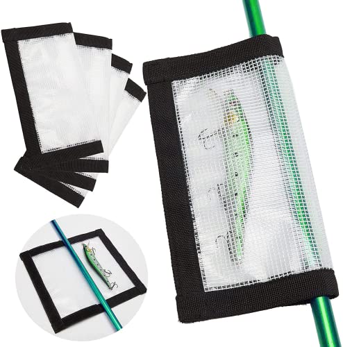 2-8 Pack Fishing Lure Wraps, Resistant Clear PVC Lure Covers for Rod Fabric Hook Protectors