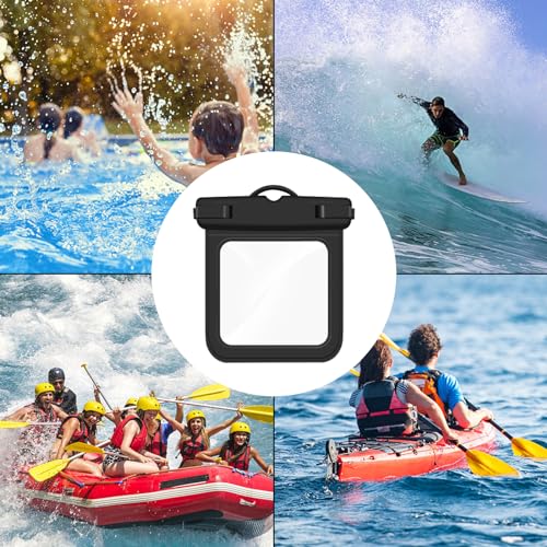 2 Pack Submersible Waterproof Wallet Dry Car Key Fob Case Bag,Swimming Surfing Water Sports Small Waterproof Pouch Holder for Door Ship Card Credit ID Card Driver Fishing License Cash Coins-Black - color: Black-2PCS
