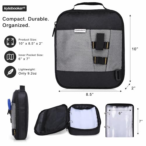 Kylebooker Soft Plastic Bait Storage Binders Organizer Saltwater Fishing Lure Leader Wallet Tackle Binder Bag - color: Black