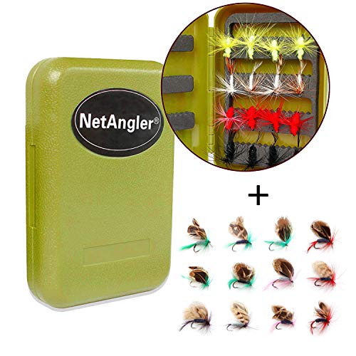 Fly Fishing Rod and Reel Combo, Lightweight Portable 4-Piece Fly Fishing Rod, 5wt Aluminum Fly Reel with Pre-Loaded Lines 28pcs Flies with a Waterproof Fly Box Complete Starter Kit