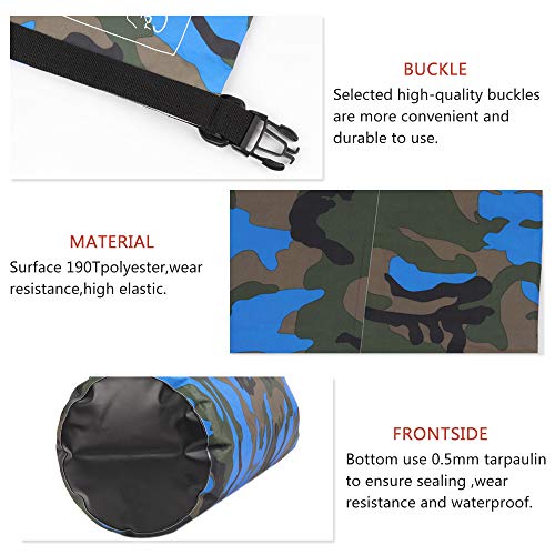 Waterproof Dry Bag 2L/5L/10L/15L/20L/30L, Roll Top Sack Keeps Gear Dry for Kayaking, Rafting, Boating, Swimming, Camping, Hiking, Beach, Fishing with Free Waterproof Phone Case - color: Dark Blue, size: 30L