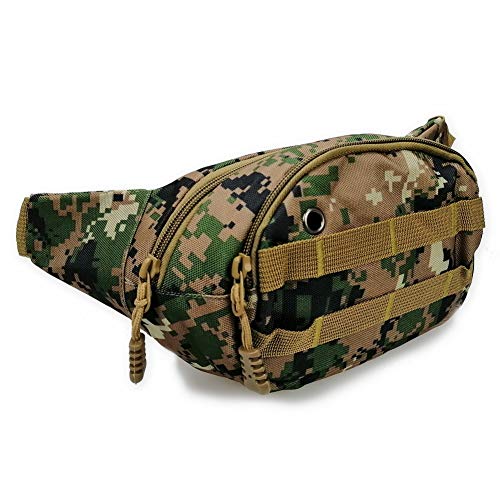 Crossbody Fanny Pack for Men&Women,Large Waist Bag & Hip Bum Bag with Adjustable Strap for Outdoors Workout Traveling Casual Running Hiking Cycling - color: Army Green Digital