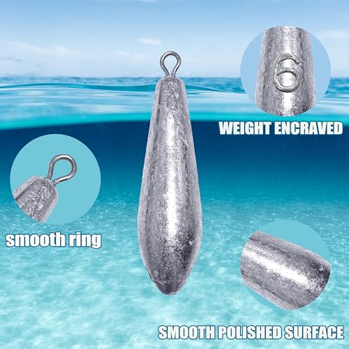 Drop Shot Fishing Weights Sinkers for Saltwater Freshwater Fishing - style: 4 Ounce-4pcs