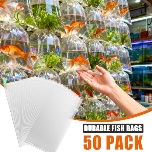 Aquarium Fish Bags, Leak Proof Poly Bags, 3 Mil Extra Thickness Transporting Shipping Containers for Live Fish