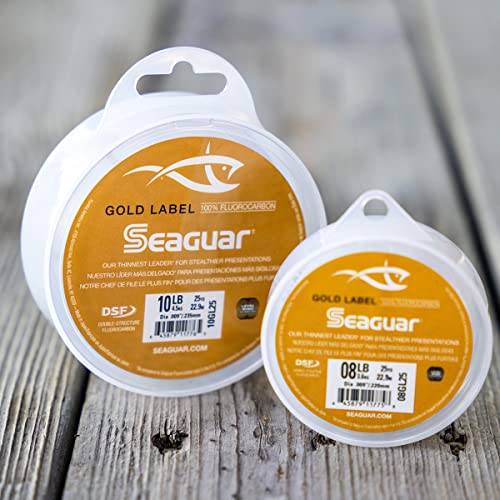 Seaguar Gold Label Fresh & Saltwater Fishing Leader Line, 100% Fluorocarbon - size: 30lb/50yds