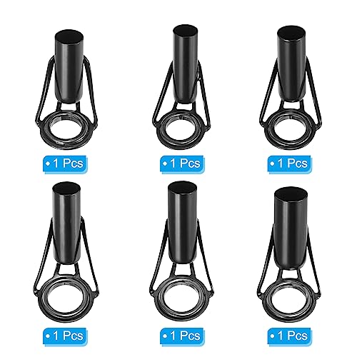 PATIKIL Fishing Rod Tip Repair Kit Stainless Steel Pole Ring Guide Replacement for Saltwater Freshwater Fishing - color: Black, size: 6-10mm