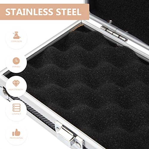 DOITOOL Aluminum Alloy Toolbox Portable Tool Storage Box Organizer with Large Capacity and Reinforced Handle for Tools and Accessories 7 X 7 X 7 Inches