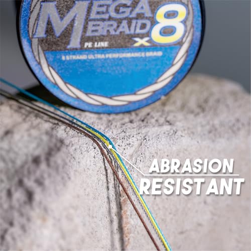 Braided Fishing Line, 8 Strands, Abrasion Resistant, No Stretch, Colored for Visibility, Saltwater/Freshwater - color: X8 Green Camo, size: 100LB (150 yards)