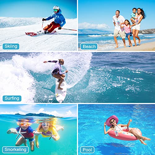ProCase 2 Pack Waterproof Phone Pouch Case, 7" Universal Underwater Cellphone Dry Bag for iPhone 17 Air 16 15 14 13 Pro Plus Max 12 11, Galaxy S24 S23 S22 Ultra Pixel -Blue/Pink - color: Blue/Pink