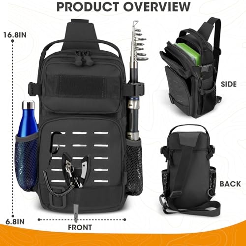 THKFISH 85Pcs Fishing Tool Kit, Fishing Backpack with Tackle Boxes Included, Fishing Tackle Kit Include Fishing Bait Lure Gear Kit, Fishing Pliers, Fish Hook Remover, Lip Gripper - color: Digital Camo