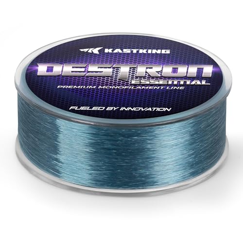KastKing Destron Essential Monofilament Fishing Line, Advanced Polymer Coating for High Abrasion Resistance, Super Smooth, High Strength, Low Memory Mono Line, Fresh and Saltwater Fishing - color: Bluebird, size: 30LB(600 Yds)