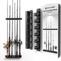OJYDOIIIY Wall Mount Fishing Rod Holders,Vertical Fishing Pole Storage Rack for Garage - color: 1 Pack, 6 Rods