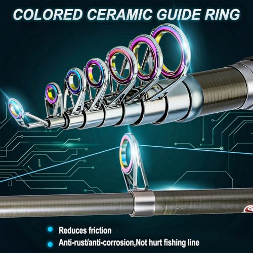 Sougayilang Telescopic Fishing Rod Reel Combos with Carbon Fiber Fishing Pole Spinning Reels and Fishing Accessories - color: Fishing Full Kit, size: 6.89 Ft Rod + XY 3000 Reel