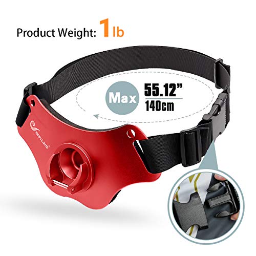 SANLIKE Fishing Belt Fight Belt Adjustable Aluminum Waist Fighting Belt Rod Holder Stand-up Fishing Belt - color: Red