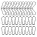 40PCS M8 Heavy Duty Carabiner Clip, 3Inch Snap Hook Quick Link Small Carabiner Clips,Spring Link Buckle for Fishing Camping Hammock Dog Leashes-550LBS Holding Capacity (Silver) - color: Silver, size: 40PCS-M8