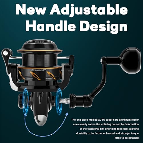 New DF Spinning Reel Saltwater Freshwater Fishing Reel Shallow Aluminum Spool, 5.2:1 Gear Ratio, Upgraded Copper Gears, Metal Handle Knob, Smooth Bearings - size: 2000, style: Shallow Line Cup