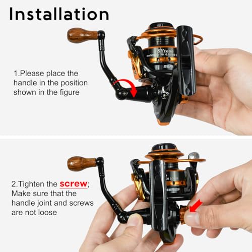 Summer and Centron Spinning Reels, 12 +1 BB Light Weight & Ultra Smooth Reel for Ice/Summer 3000/1000 Fishing Reel by QINGLER - color: SY1000