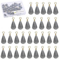 Fishing Weights Sinkers,15/30pcs Bass Casting Weights Bell Sinkers Fishing Weights Drop Shot Catfish Sinkers with Brass Swivel for Saltwater Freshwater - size: 3/16oz-30pcs